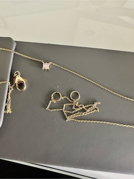 Dana Rebecca Designs Jewelry - Dana Rebecca Designs Gold Chain Necklace with Baguette Crystal